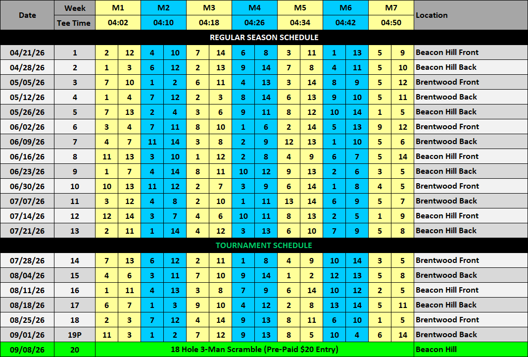 Schedule
